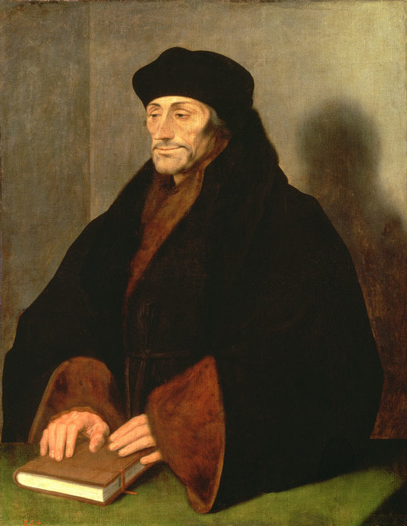 Detail of Erasmus of Rotterdam, 1523 by Hans Holbein the Younger