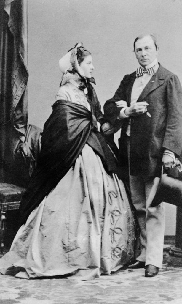 Detail of Emile de Girardin and his wife Delphine Gay, c.1850 by Andre Adolphe Eugene Disderi