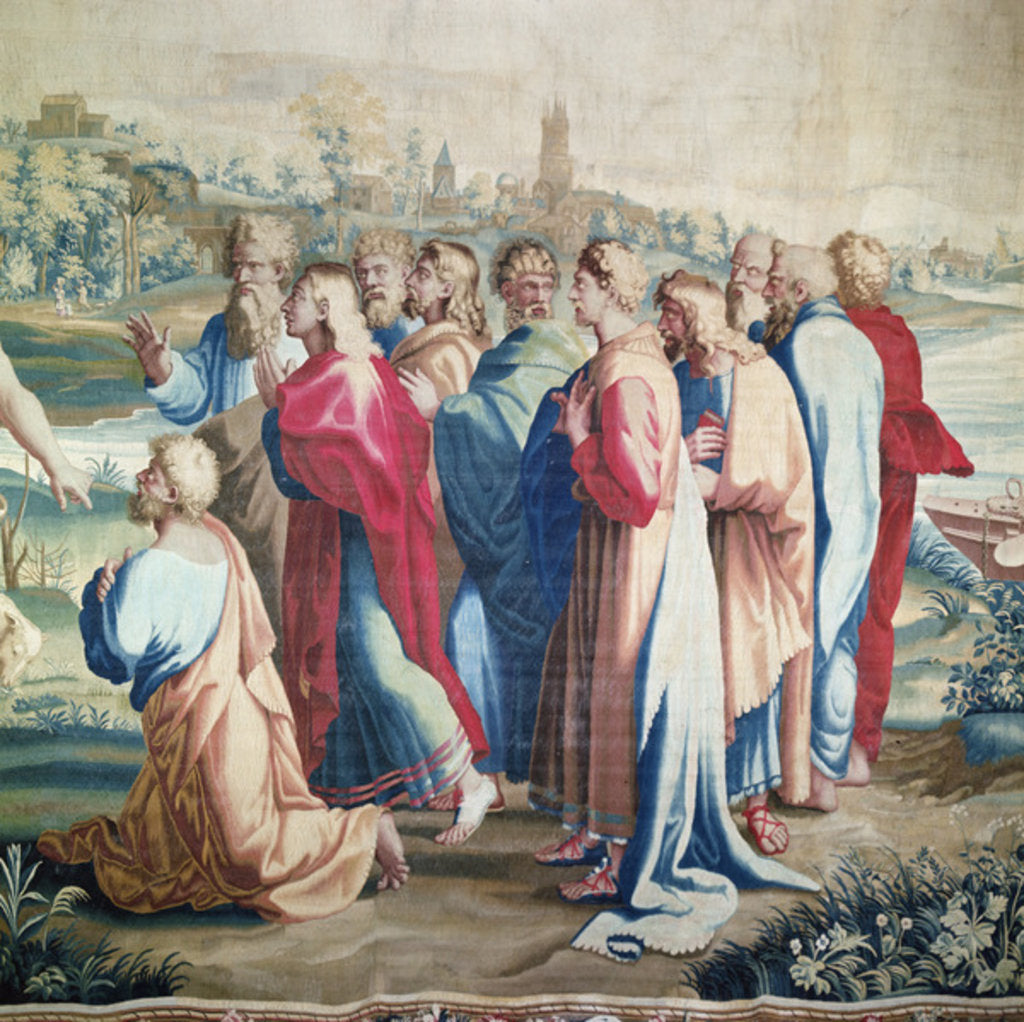 Detail of Tapestry depicting the Acts of the Apostles, the calling of Saint Paul by Raphael