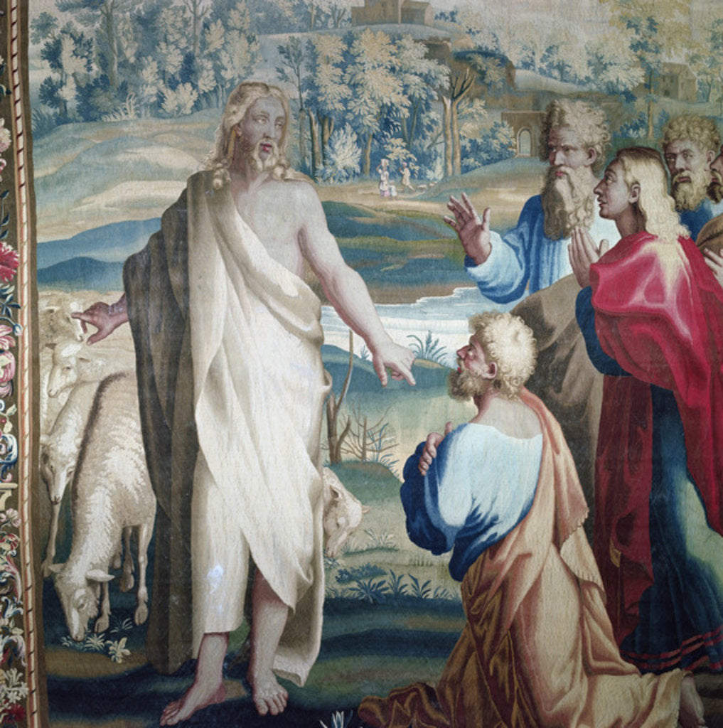 Detail of Tapestry depicting the Acts of the Apostles, the calling of Saint Paul by Raphael (1483-1520) (after)
