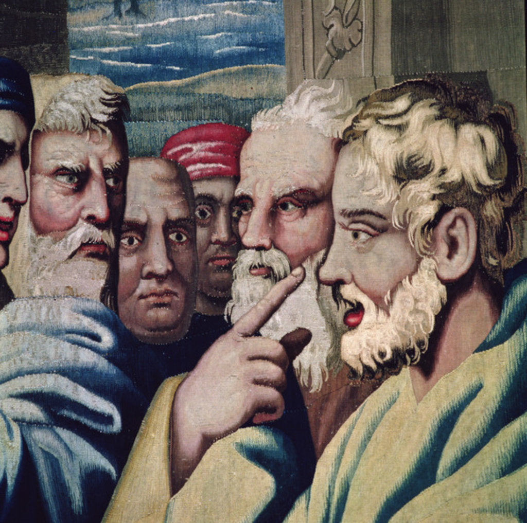 Detail of Tapestry depicting the Acts of the Apostles, the Blinding of Elymas by Raphael