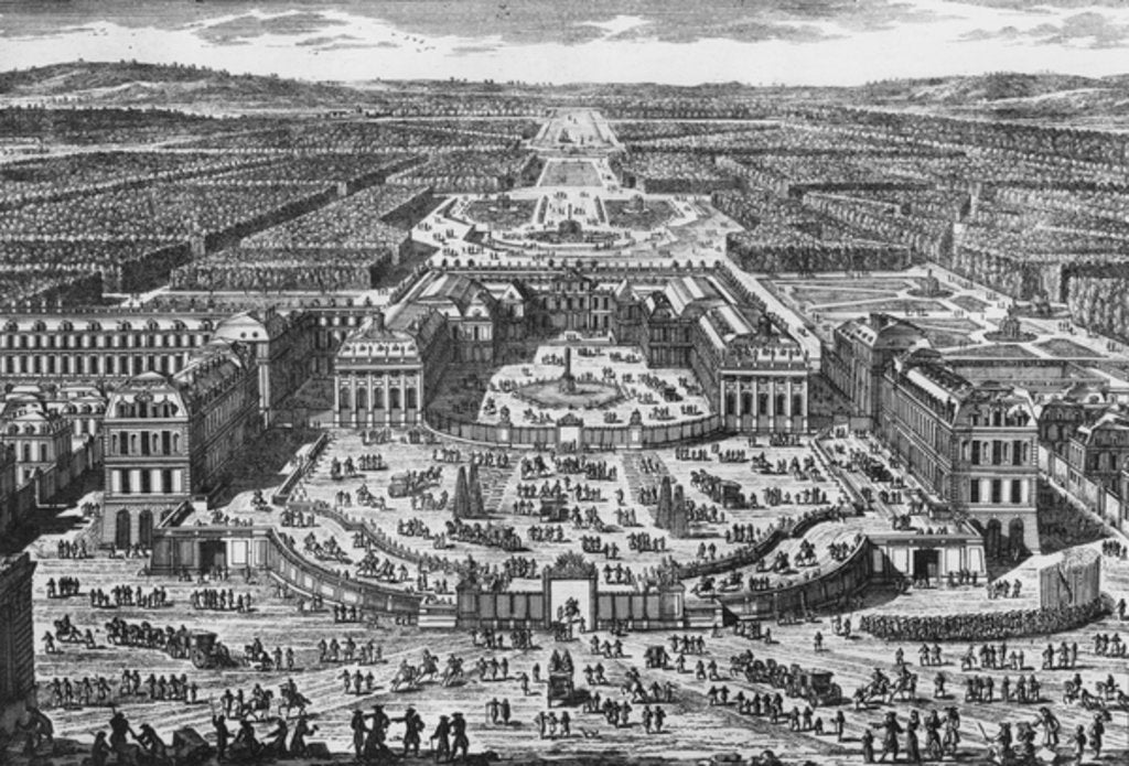 Detail of View of the Chateau de Versailles by Adam Perelle