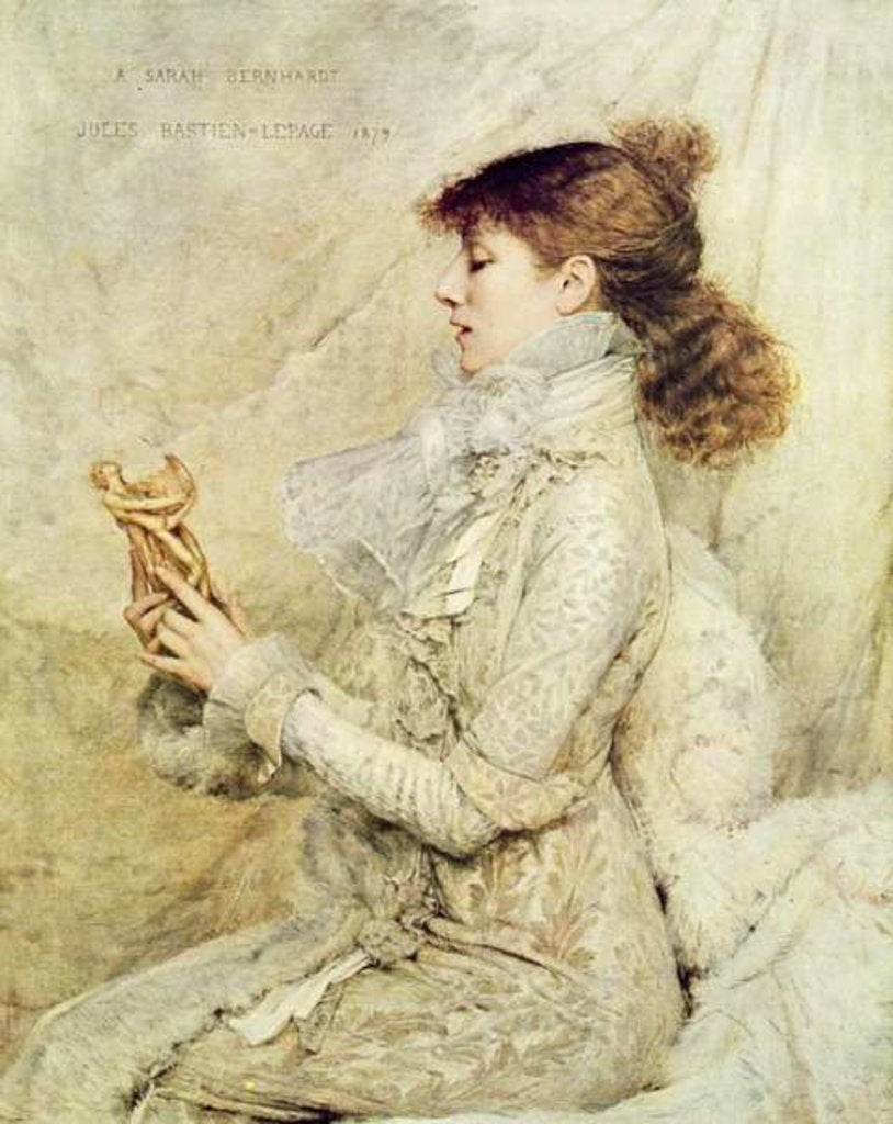 Detail of Portrait of Sarah Bernhardt 1879 by Jules Bastien-Lepage