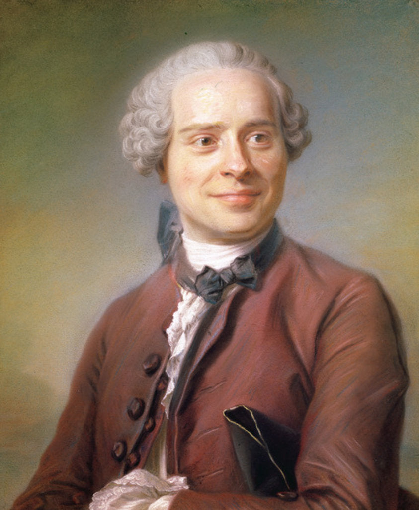 Detail of Portrait of the French Philosopher, Writer and Mathematician, Jean Le Rond d'Alembert, 1753 by Maurice Quentin de la Tour