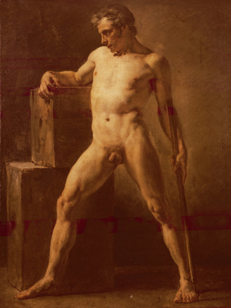 Detail of Men's Academy by Theodore Gericault