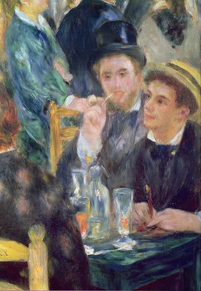 Detail of Ball at the Moulin de la Galette by Pierre Auguste Renoir