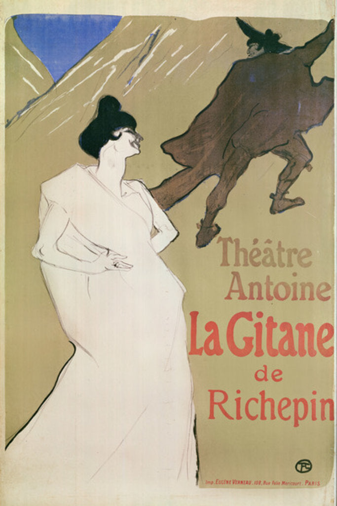 Detail of Théâtre Antoine, Richepin's The Gitane, 1900 by Henri de Toulouse-Lautrec