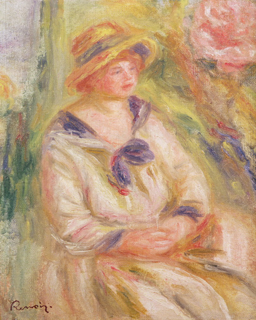 Detail of Portrait of a Woman, c.1910 by Pierre Auguste Renoir