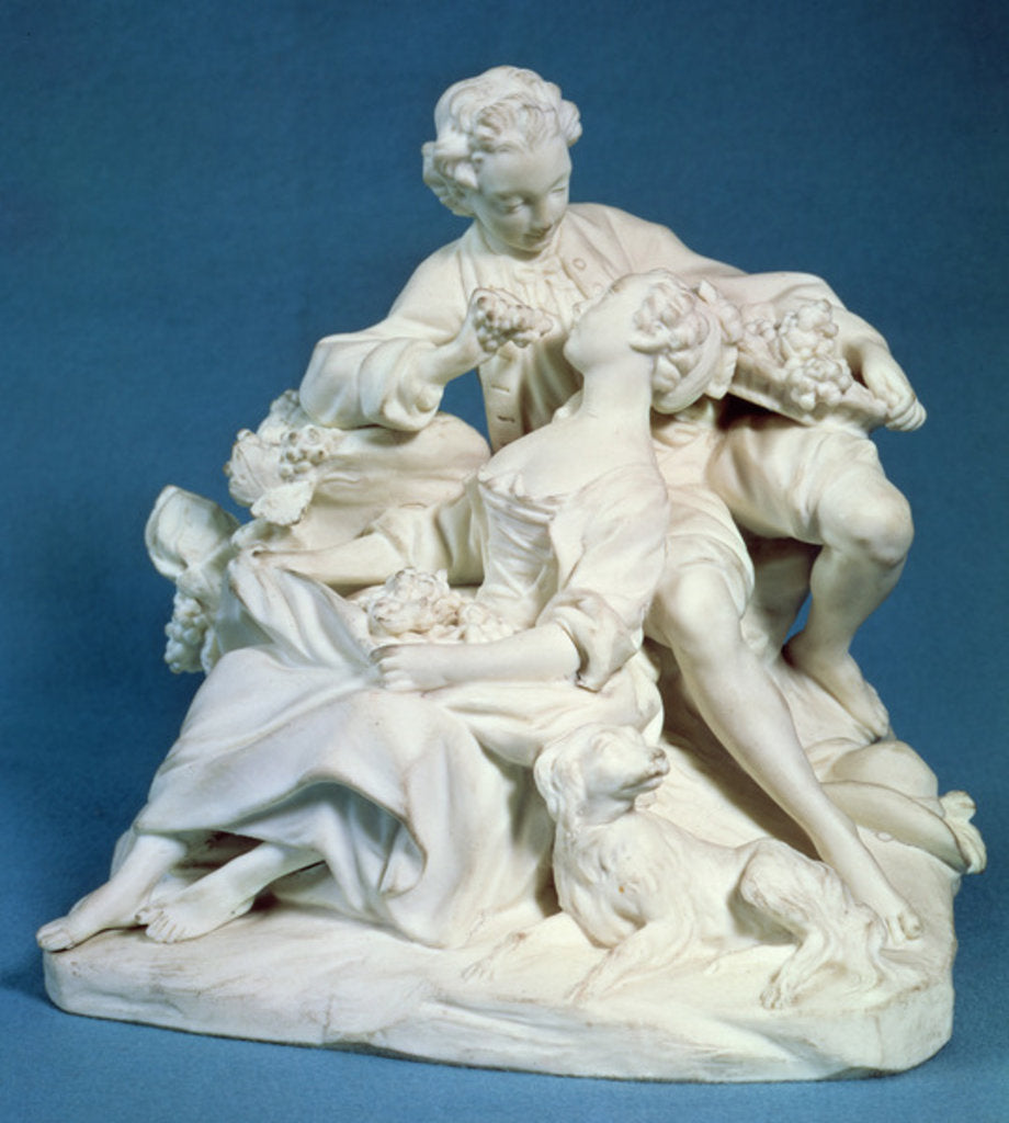 Detail of The Grape Eaters by Francois Boucher