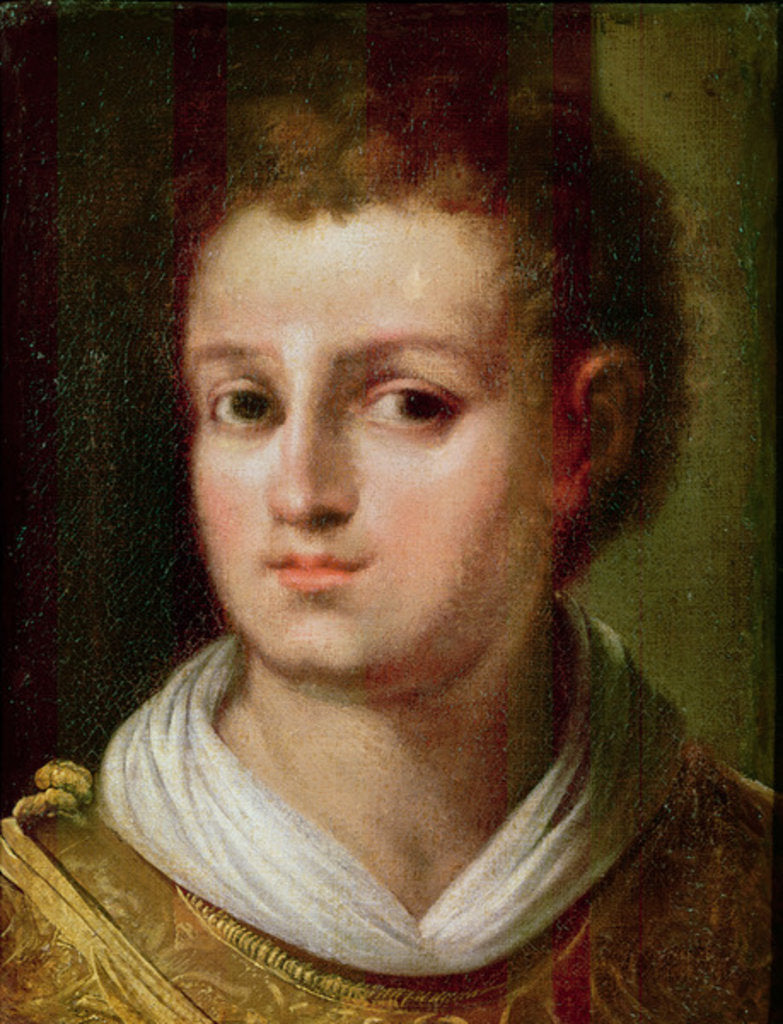 Detail of Self-Portrait as Saint Stephen by El Greco