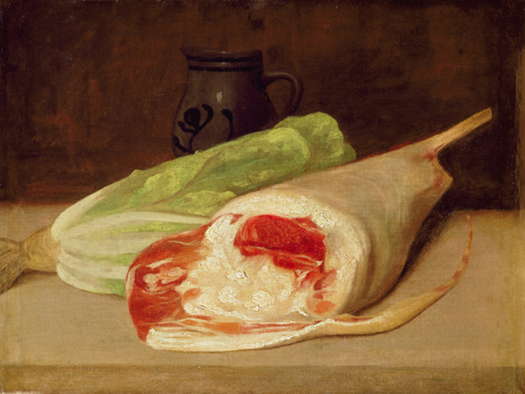 Detail of Still Life of a Leg of Lamb by Francisco Jose de (attr. to) Goya y Lucientes