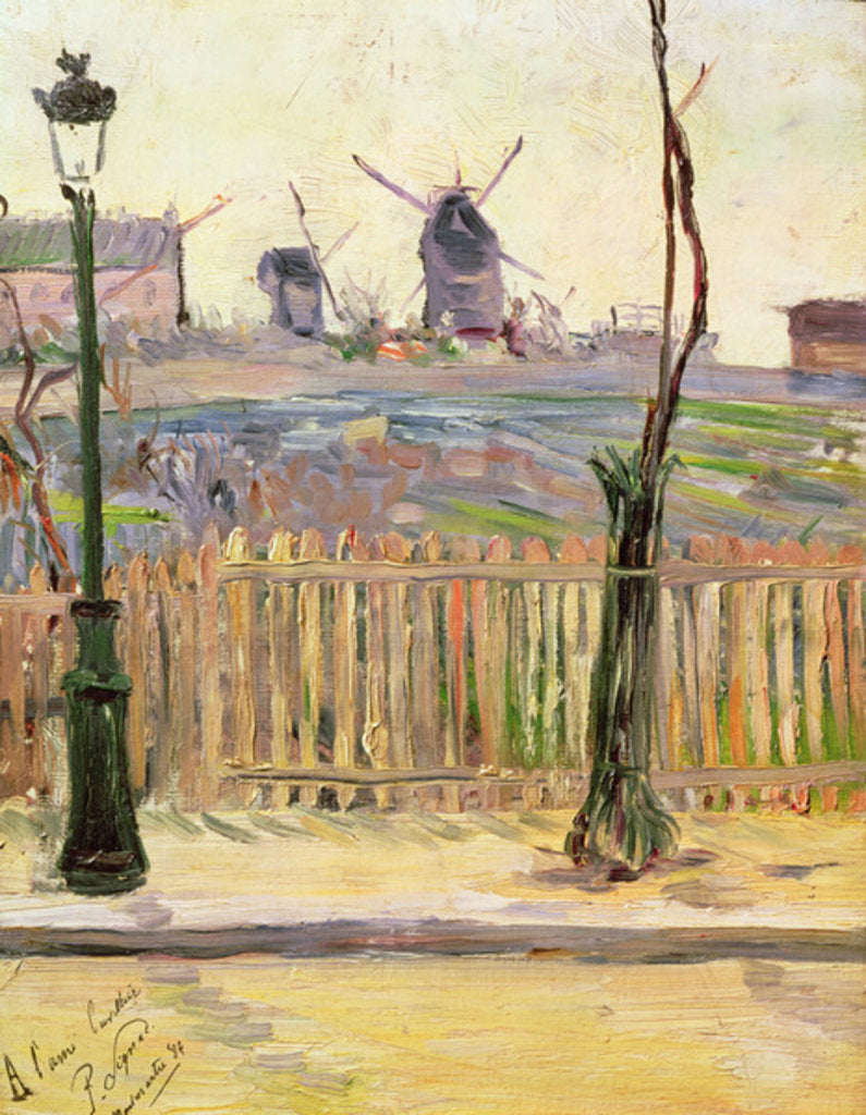 Detail of The Windmills at Montmartre, 1884 by Paul Signac