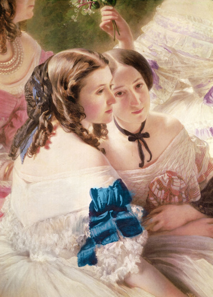 Detail of The Empress Eugénie Surrounded by her Ladies in Waiting, 1855 by Franz Xaver Winterhalter