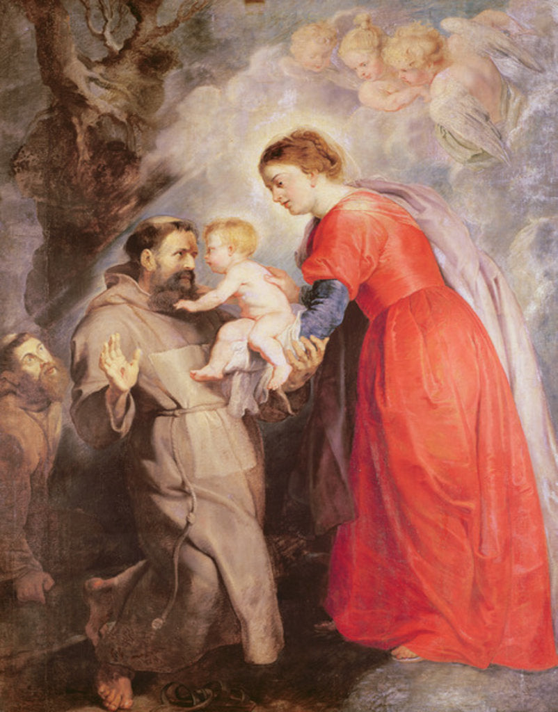 Detail of The Virgin presents the infant Jesus to Saint Francis, 1618 by Peter Paul Rubens