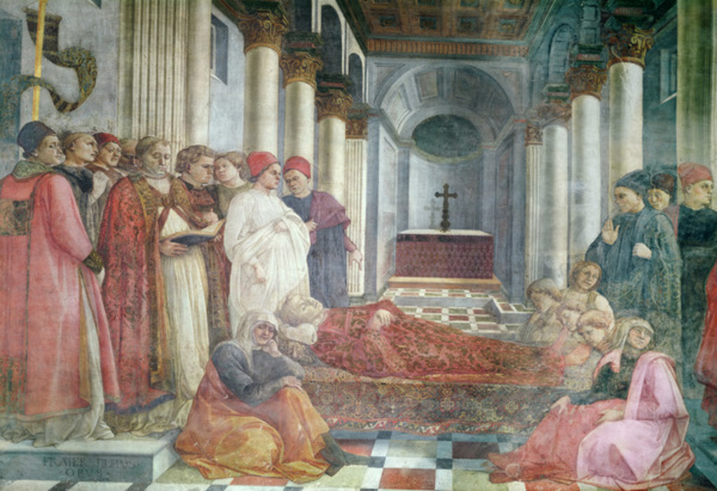 Detail of The Funeral of St. Stephen by Fra Filippo Lippi