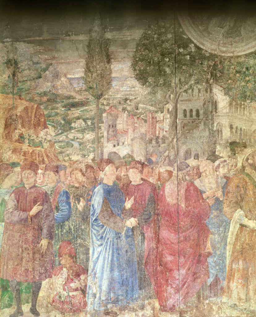Detail of The Building of the Tower of Babel by Benozzo di Lese di Sandro Gozzoli