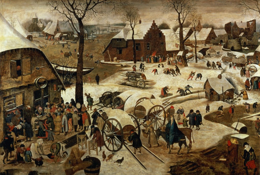 Detail of The Payment of the Tithe or The Census at Bethlehem by Pieter the Younger Brueghel