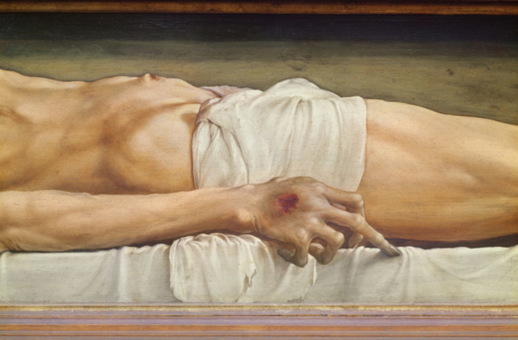 Detail of The Body of the Dead Christ by Hans Holbein the Younger