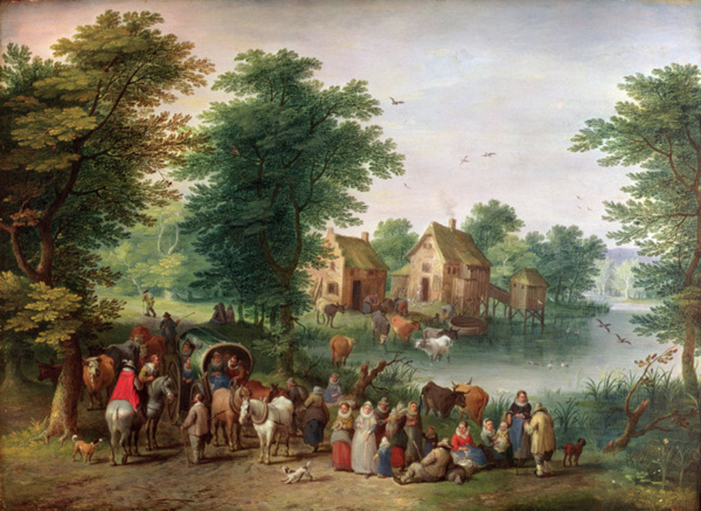 Detail of A Fair by Jan the Elder Brueghel