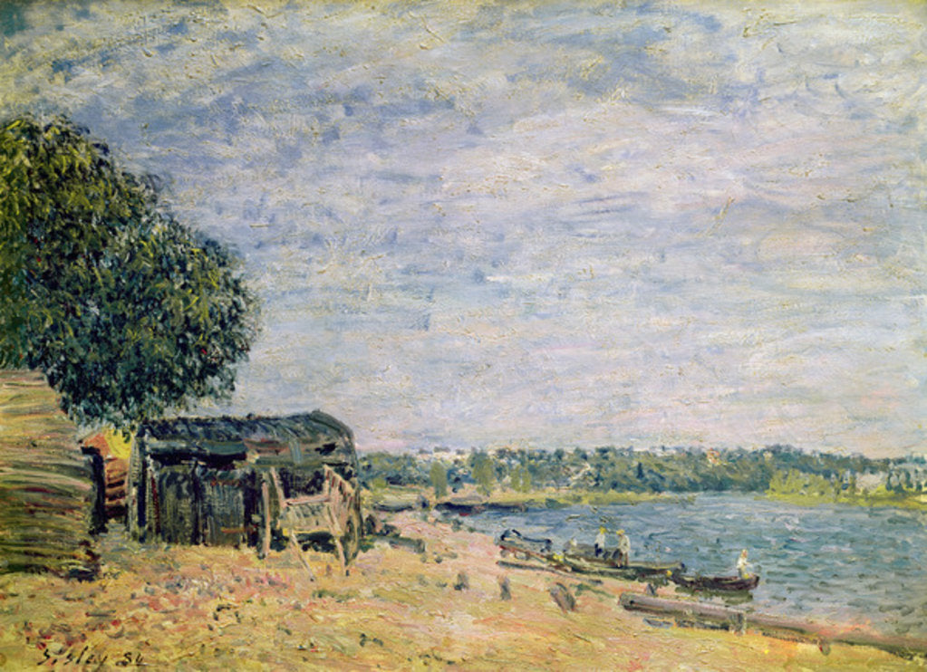 Detail of The landscape of Saint-Mammes, 1884 by Alfred Sisley