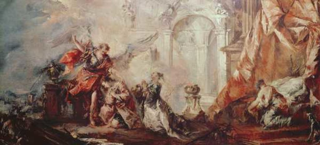 Detail of The Marriage of Tobias by Francesco Guardi