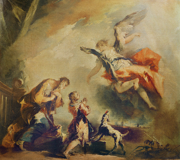 Detail of The Story of Tobias, the departure of the Archangel Raphael, c. 1750 by Francesco Guardi