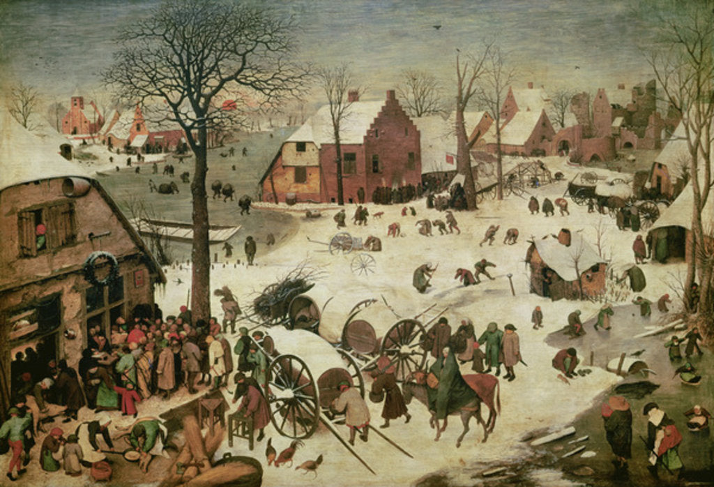 Detail of The Census at Bethlehem, 1566 by Pieter the Elder Bruegel
