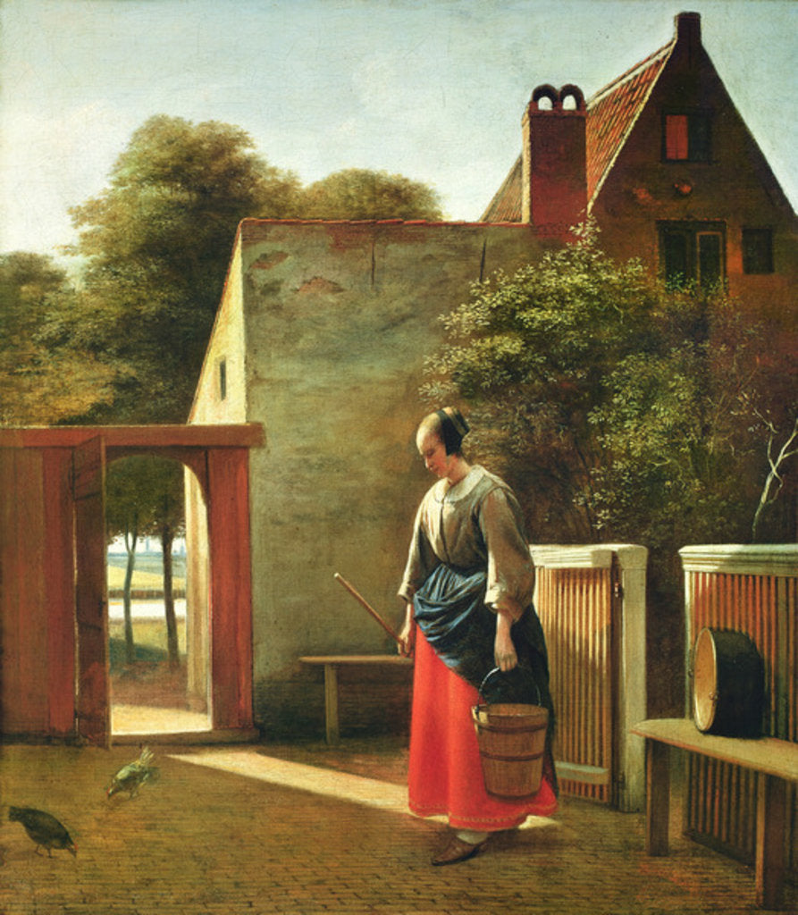 Detail of The Servant in the Courtyard, c.1660 by Pieter de Hooch