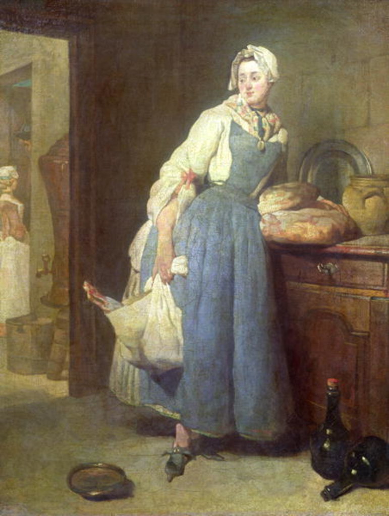 Detail of The Kitchen Maid with Provisions, 1739 by Jean-Baptiste Simeon Chardin