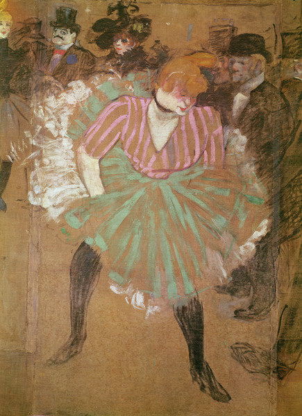 Detail of Panels for the Goulue house, at the Tréne fair in Paris. The Dance at the Moulin-Rouge: la Goulue, 1895 by Henri de Toulouse-Lautrec