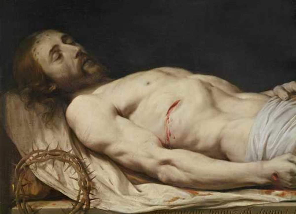 Detail of The Dead Christ laid down on his Shroud, before 1654 by Philippe de Champaigne