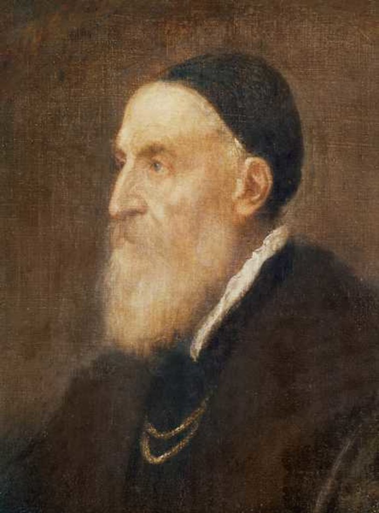 Detail of Self-portrait, c.1575 by Titian (c.1488-1576)