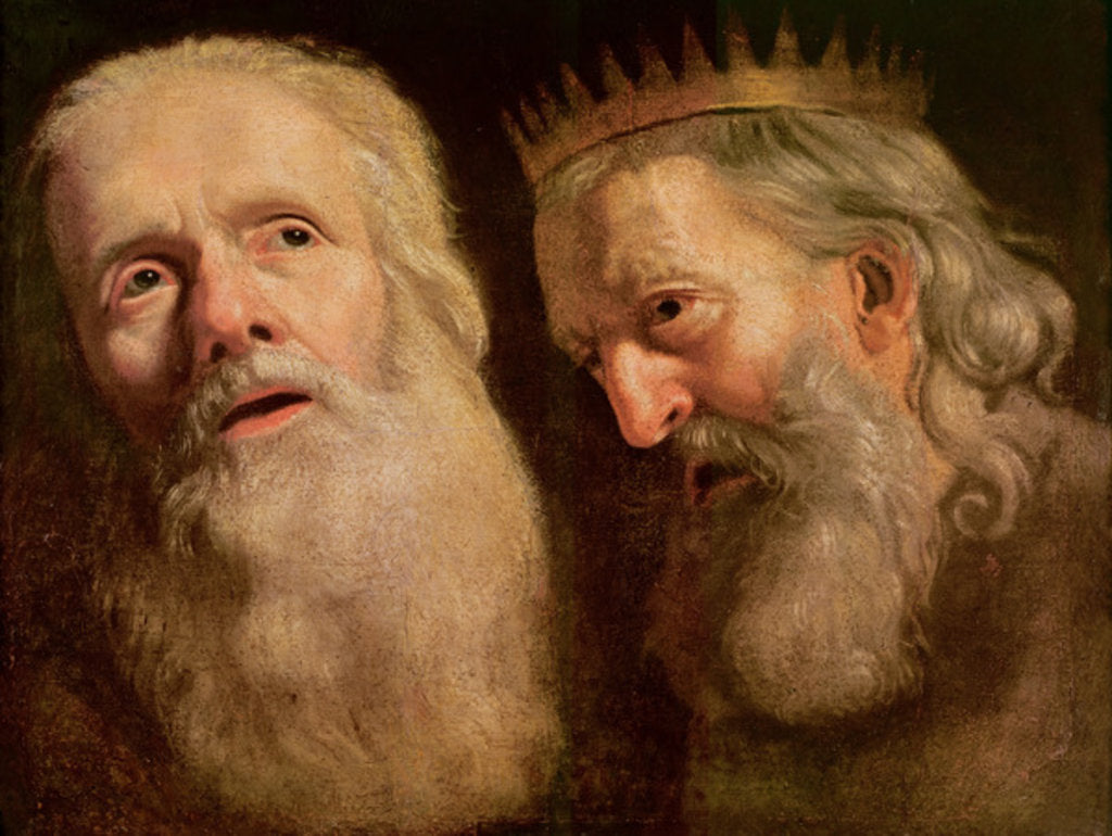 Detail of Study of the Heads of Two Old Men by Philippe de Champaigne
