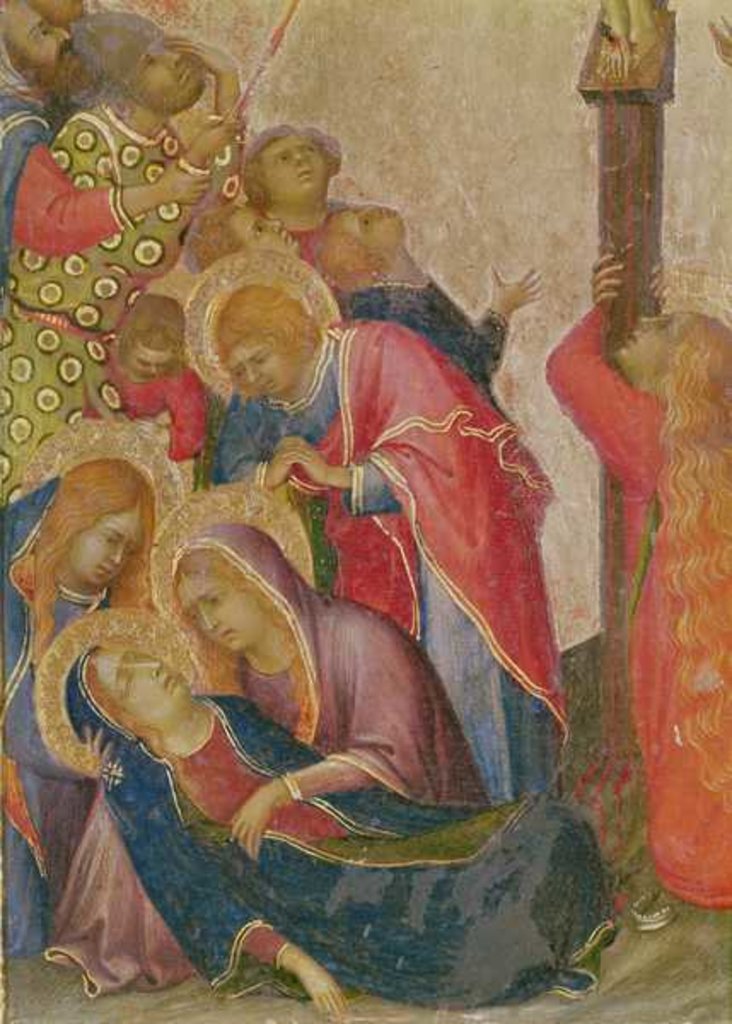 Detail of The Strike of the Lance by Simone Martini