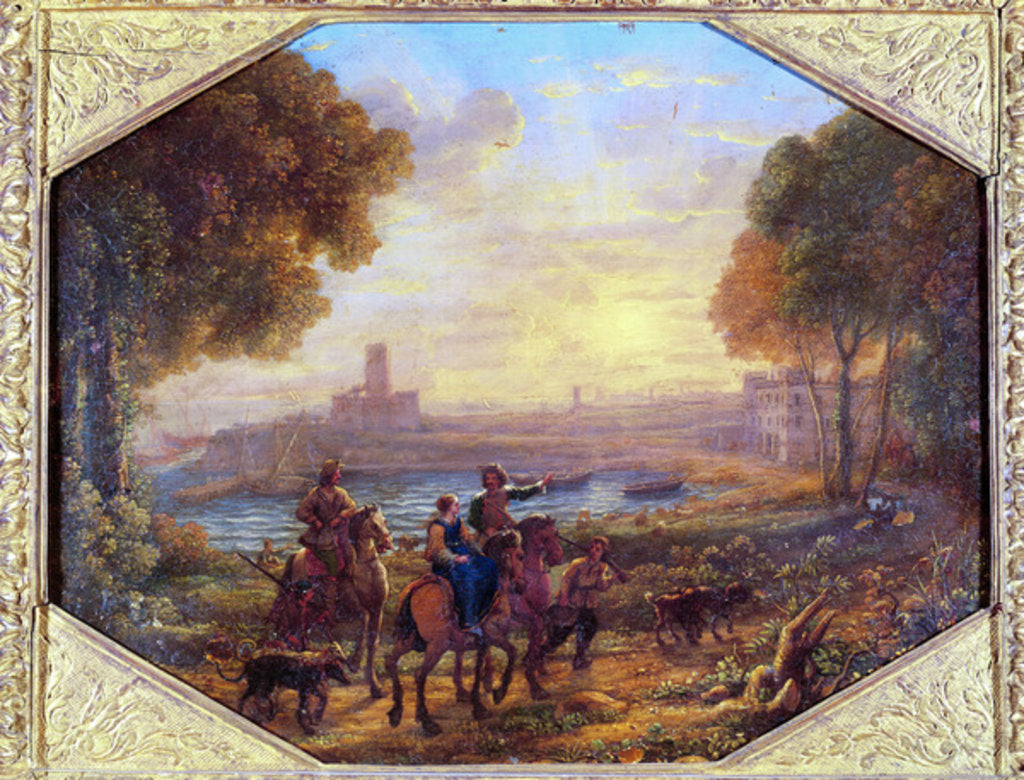 Detail of Landscape with the Port of Santa Marinella, c. 1639-40 by Claude Lorrain