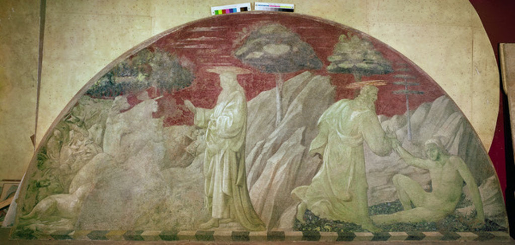 Detail of The Creation of the Animals and of Adam, 1430 by Paolo Uccello