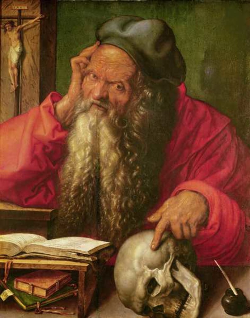 Detail of Portrait of Saint Jerome, 1521 by Albrecht Dürer or Duerer