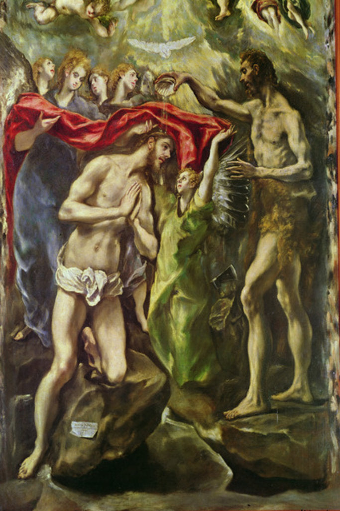 Detail of The Baptism of Christ, 1596-1600 by El Greco