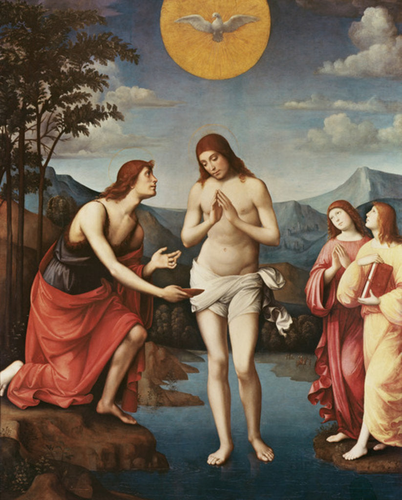 Detail of The Baptism of Christ by Il Francia