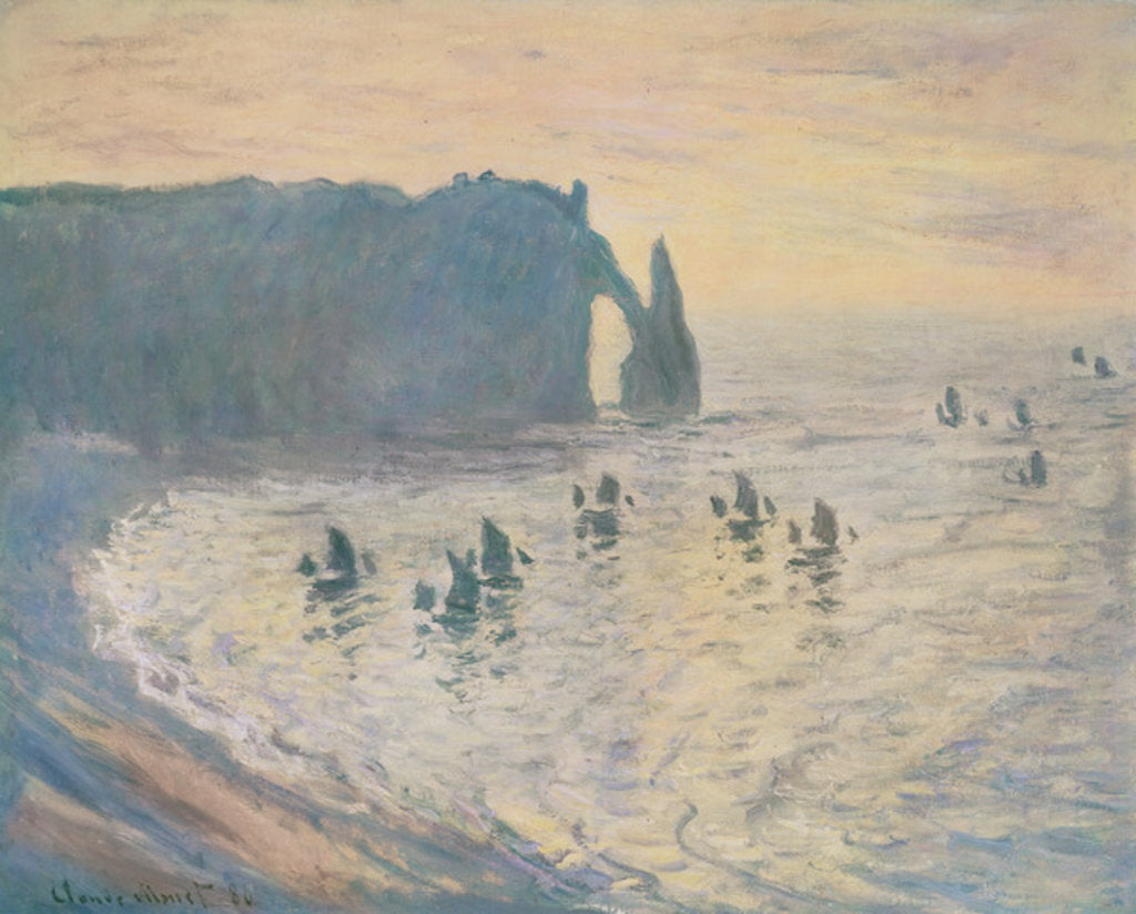 Detail of The Cliffs at Etretat, 1886 by Claude Monet