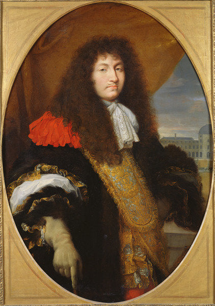 Detail of Portrait of Louis XIV, King of France and Navarre, in front of the Tuileries, c. 1643 by Charles Le Brun
