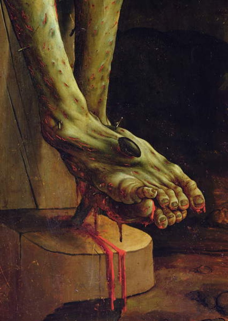 Detail of Detail of Christ's foot by Matthias Grunewald