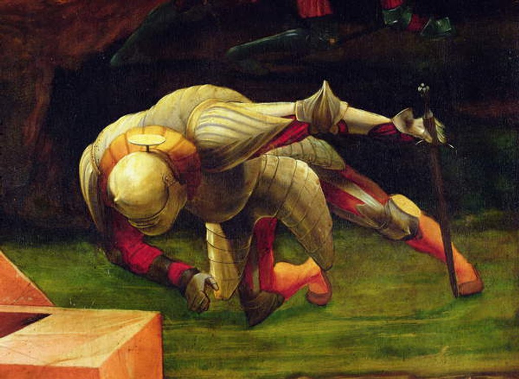 Detail of Detail of a falling soldier by Matthias Grunewald