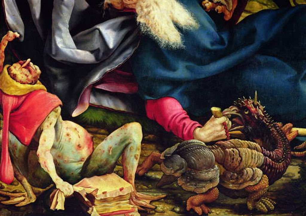 Detail of Detail of the temptation of Saint Anthony by Matthias Grunewald