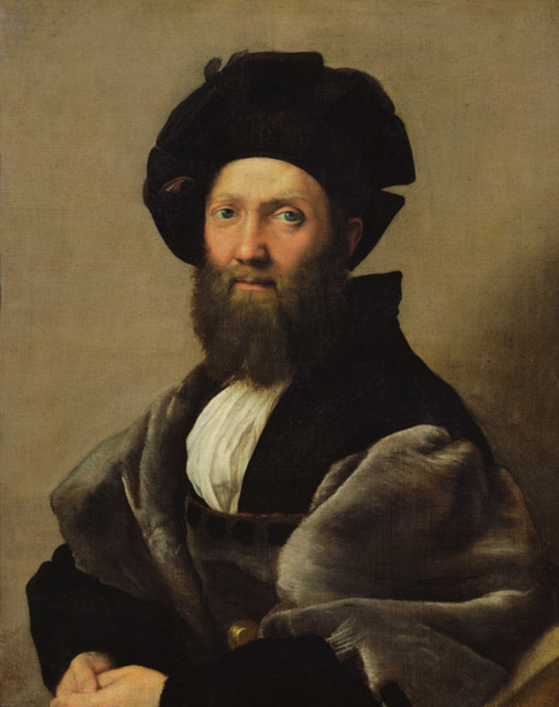 Detail of Portrait of Baldassare Castiglione before 1516 by Raphael