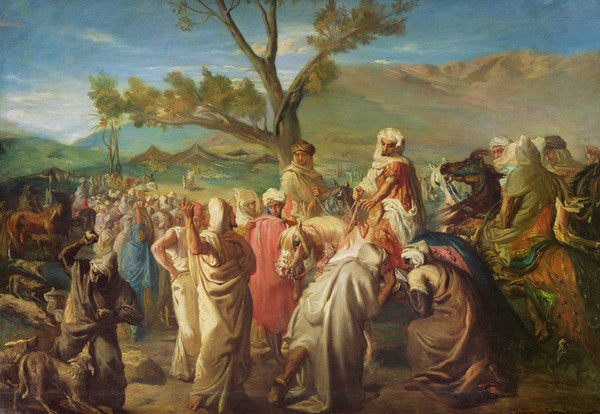 Detail of Caid visiting a Douar, 1849 by Theodore Chasseriau