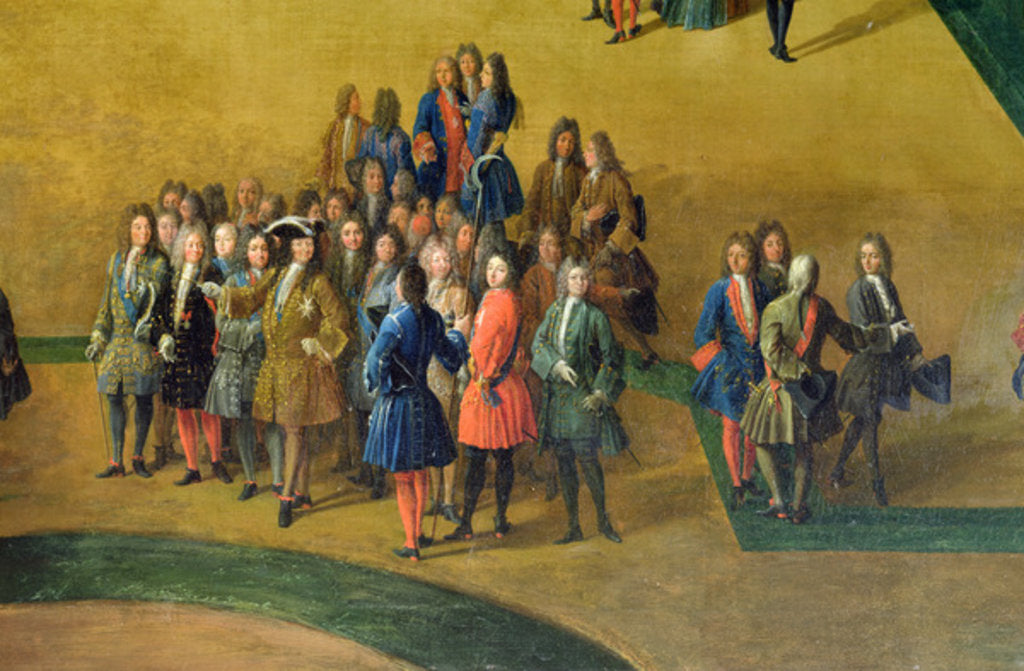 Detail of View the Grove of the Baths of Apollo in the Gardens of Versailles, 1713 by Pierre-Denis Martin