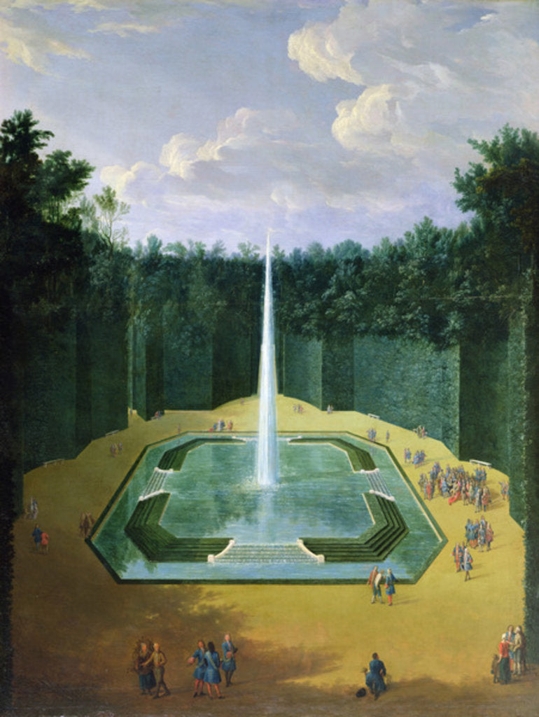 Detail of View of the Fountain Obelisk in the Gardens of Versailles by Pierre-Denis Martin