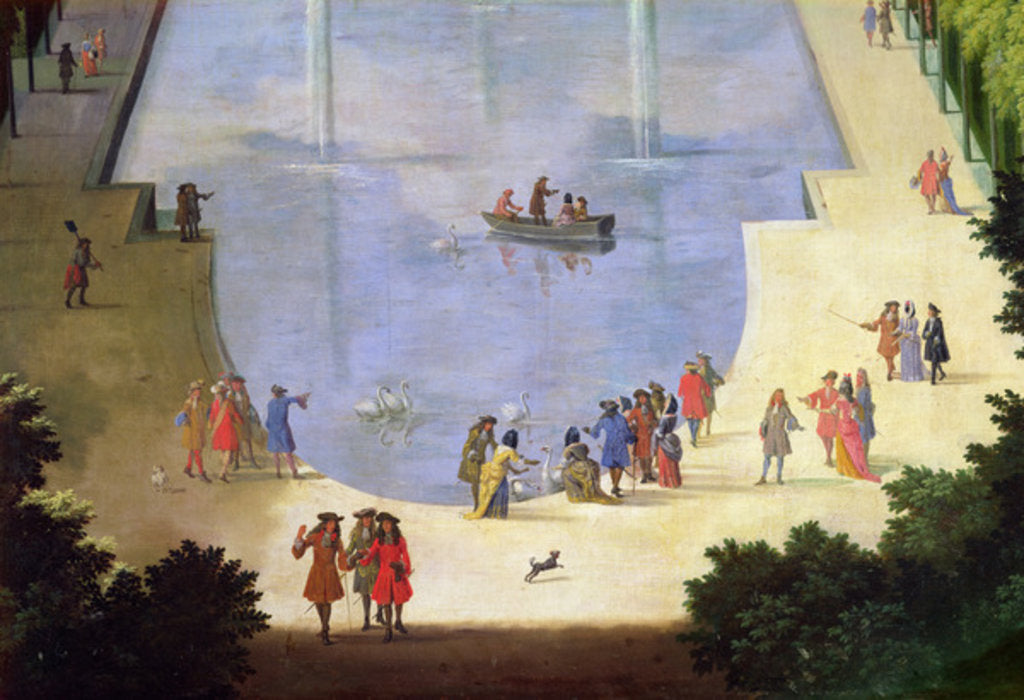 Detail of Le Basin du Mirror d'eau et l'île Royale, c.1688 by Etienne Allegrain