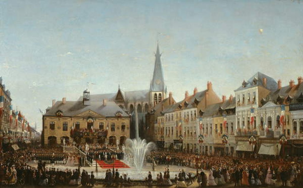 Detail of Ceremony of the inauguration of the water of the Lys in Tourcoing in 1863, 1864 by Emile Defrenne